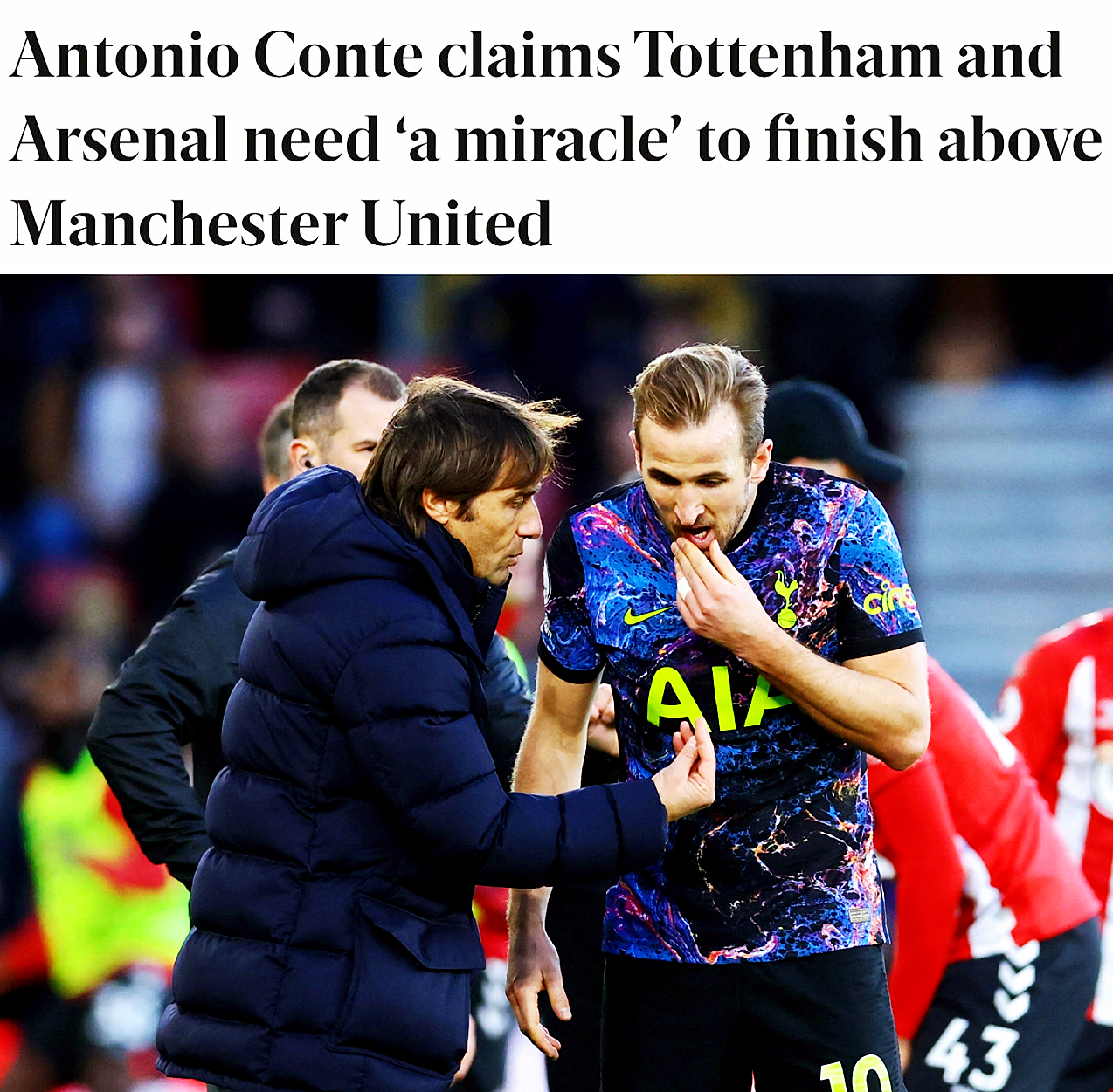 摩洛哥爆冷阿森纳，孔蒂一己之力扛起全队